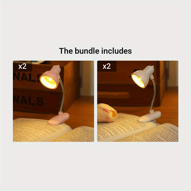 MiniGlow - Portable Clip-On Reading Lamp with Adjustable Arm