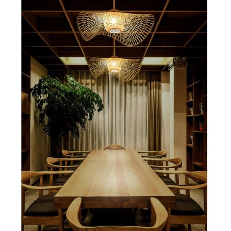 MutoCraft - Rattan Pendant Light with Japanese-Inspired Design