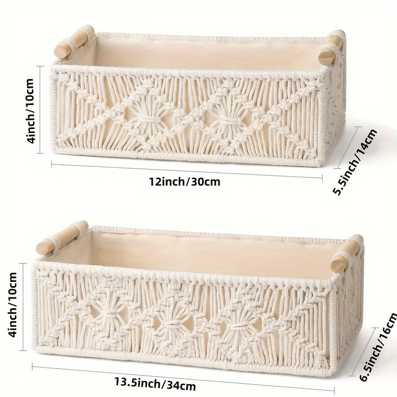 Boho Chic - Natural Cotton Storage Basket