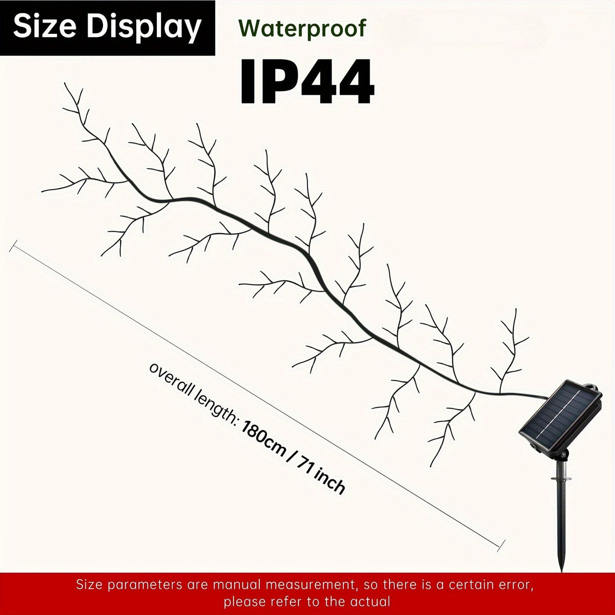 SolarWillow String - Flexible 1.8m Solar LED Willow Vine Lights