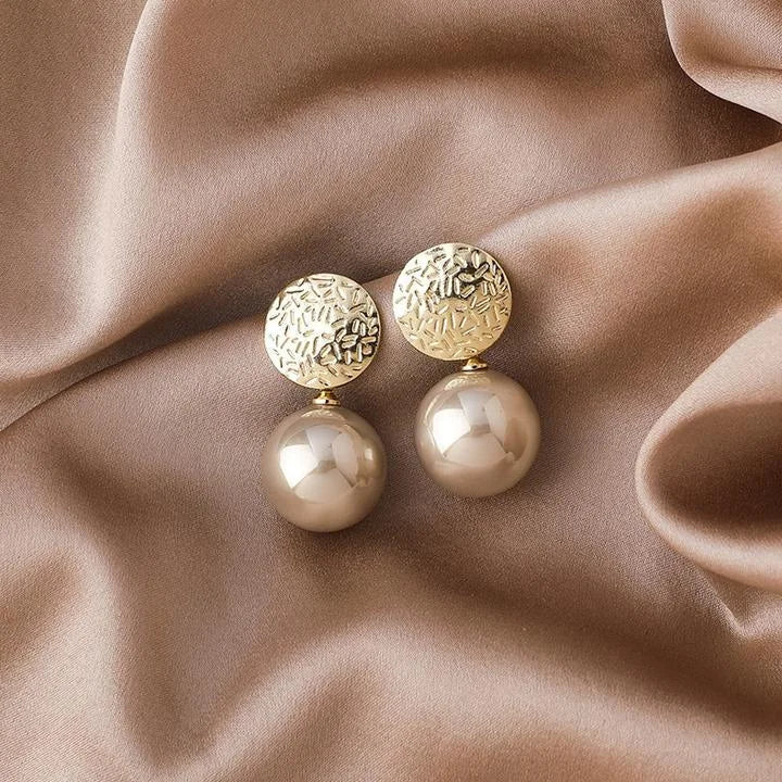 Celeste - Boucles d'oreilles perles en cuivre or 18K