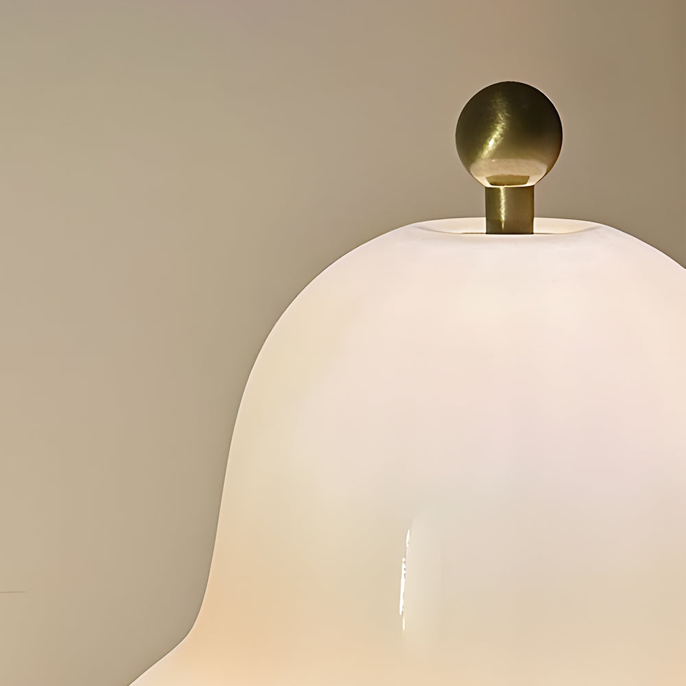 IonGleam - Pear-Shaped Glass LED Table Lamp with USB Dimmer