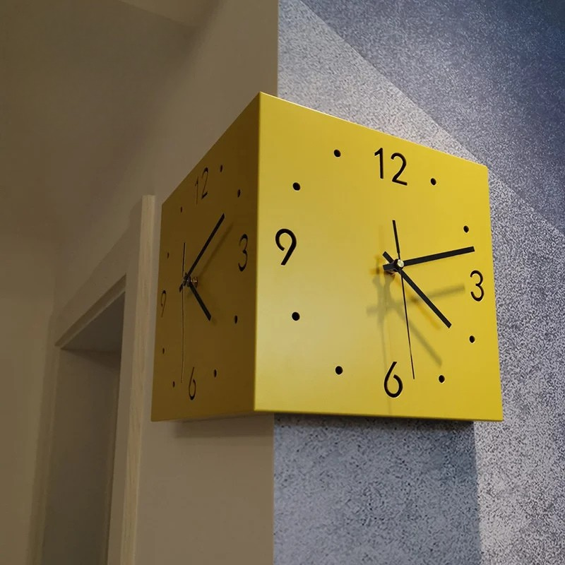 DualEdge Clock - Horloge murale elegante a mecanisme silencieux