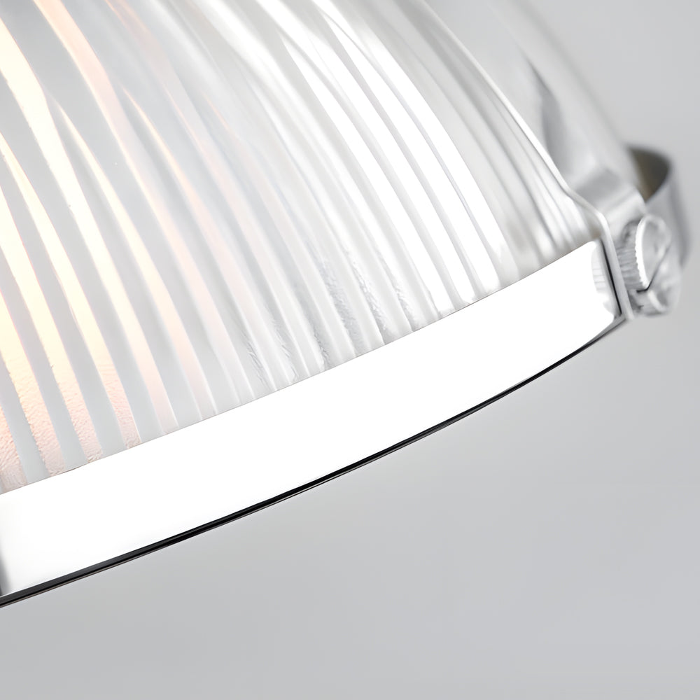 GlimmerLux Chandelier - Retro Ribbed Glass Chandelier for Dining Rooms