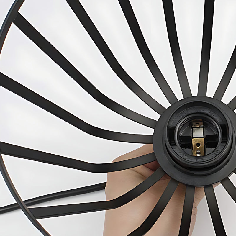 IronSphere Pendant - Black Industrial Iron Light for Modern Interiors