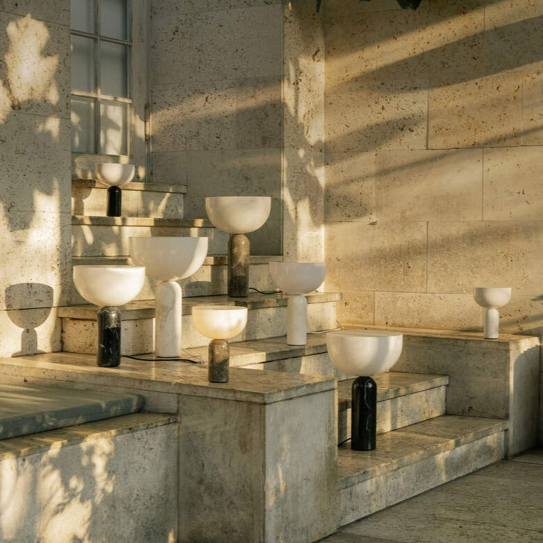 MarbleLuxe Lamp - Marble Table Lamp with Gold Accents