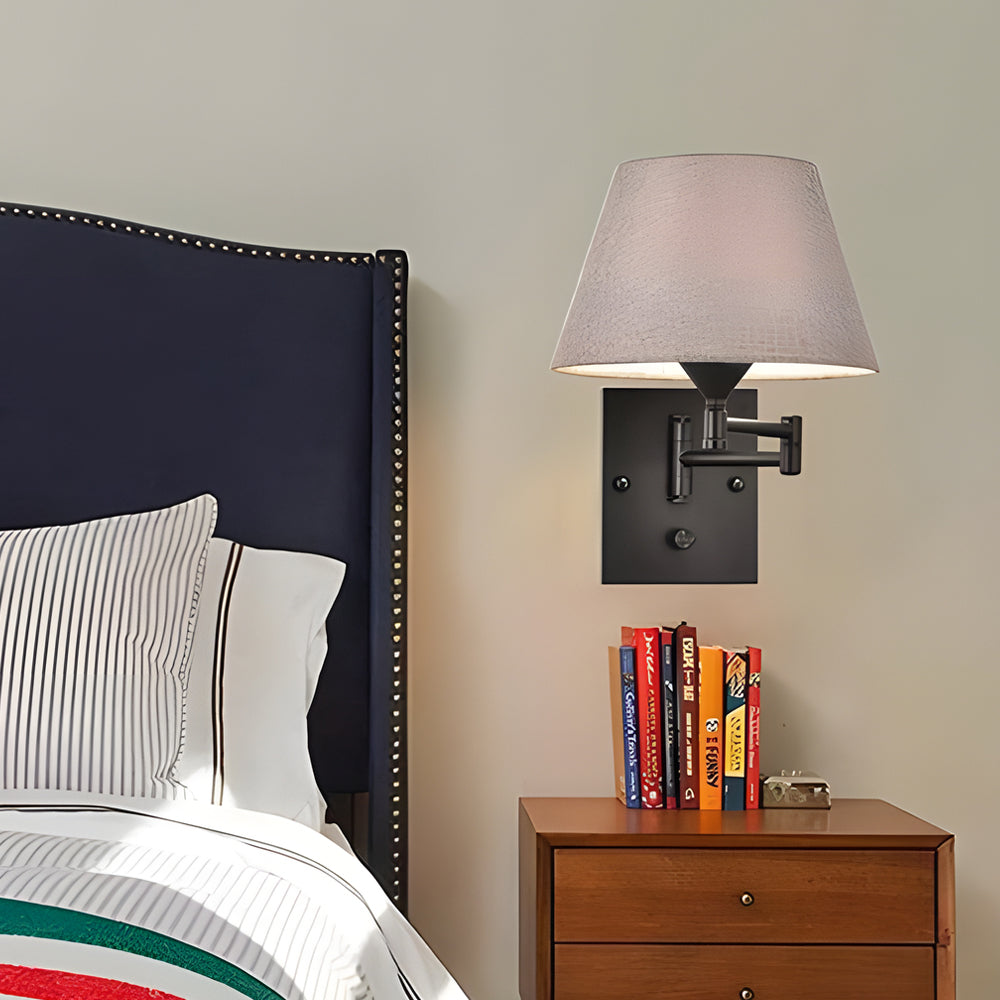 SwingLight - Adjustable Wall Sconce with Linen Shade