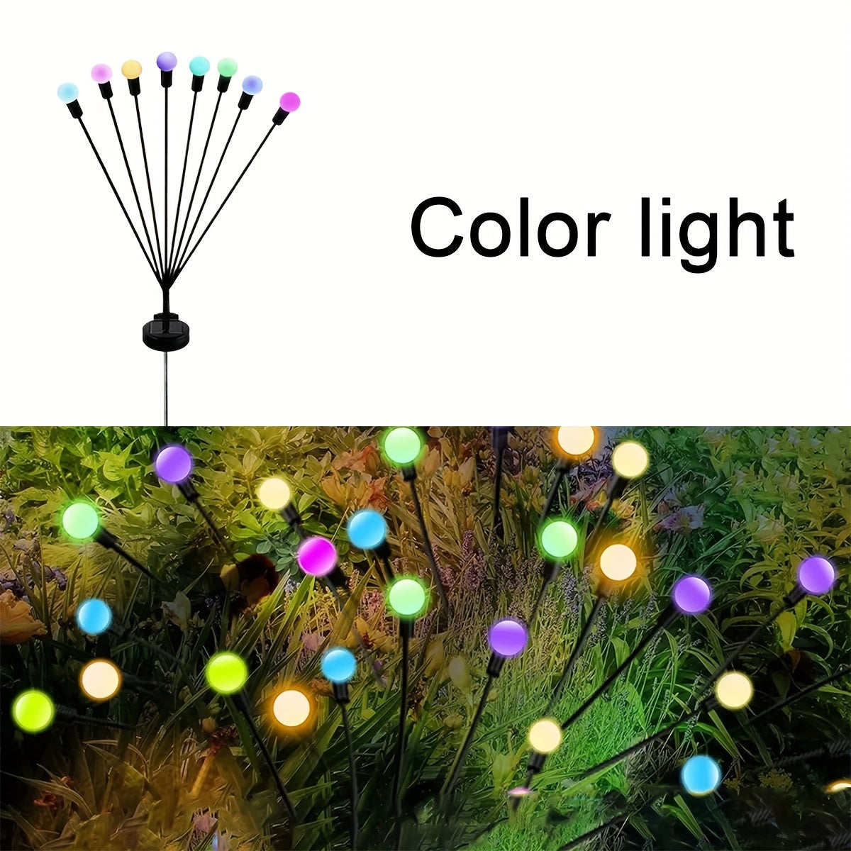 SolarFirefly Lights - Solar LED Firefly String Lights for the Garden