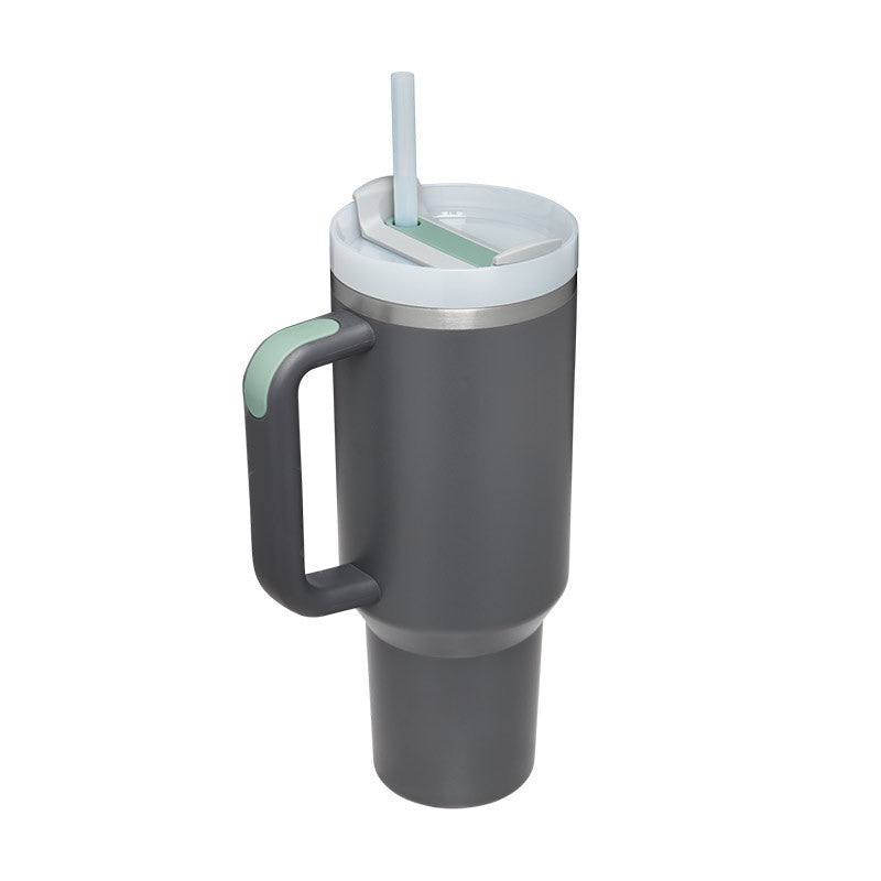 Ukrisp - Elegant Insulated Water Bottle with Handle and Straw