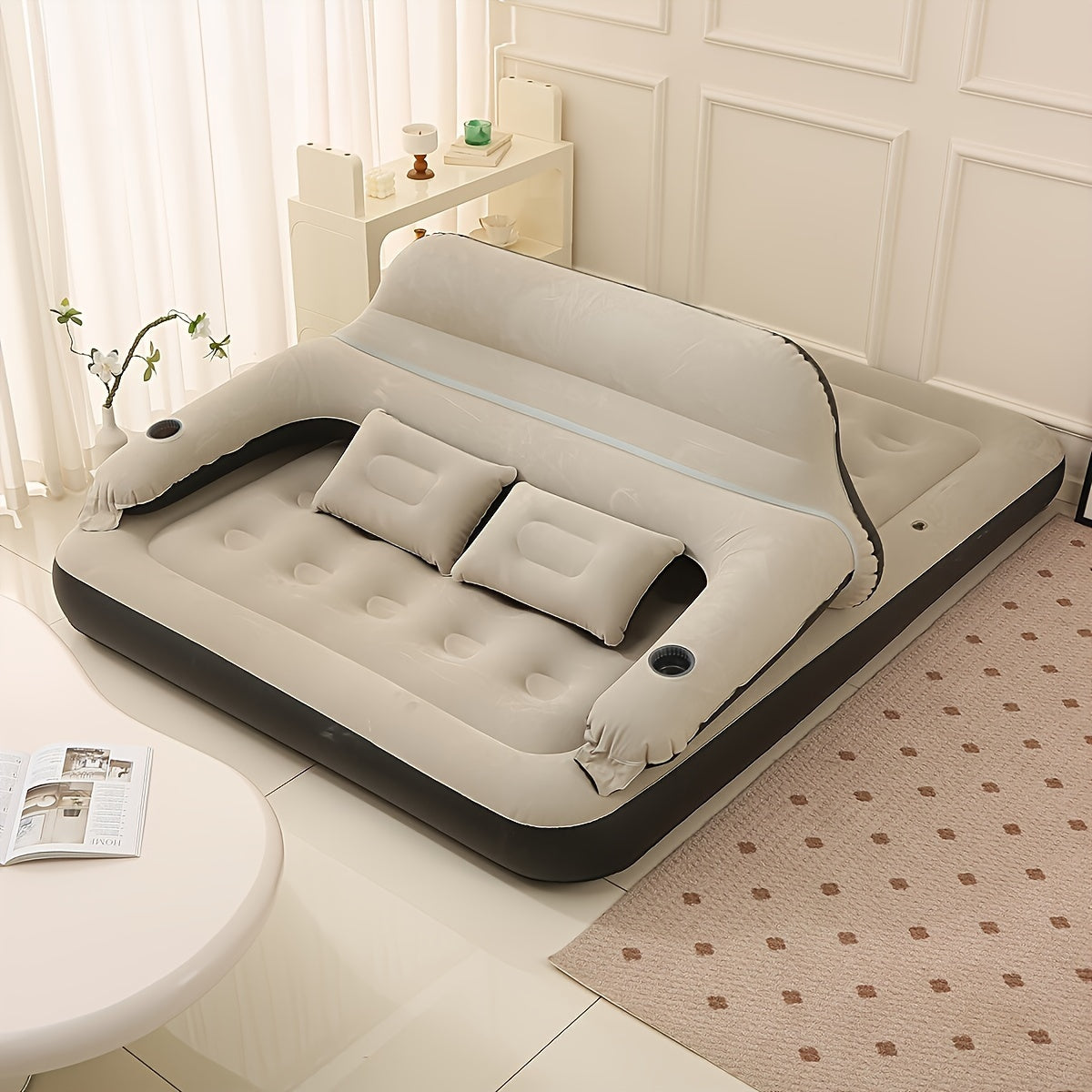 AirComfort Mattress - Inflatable Bed with Backrest and Built-In Pump