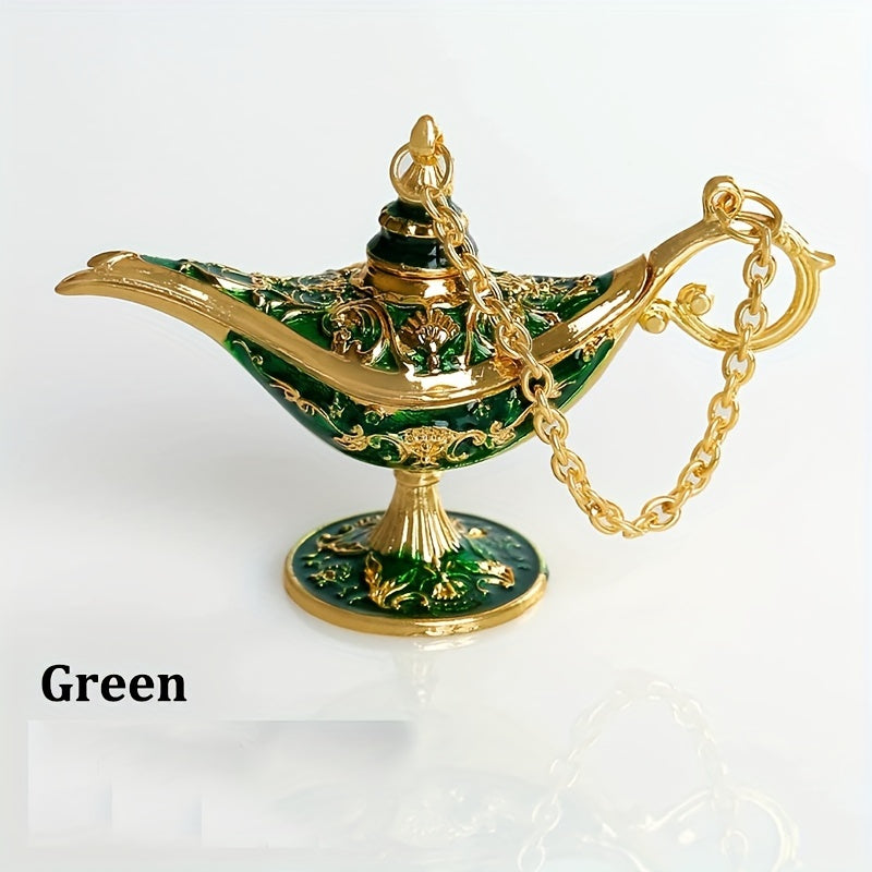 AladdinWish Lamp - Vintage Metal Oil Lamp for Oriental Decor
