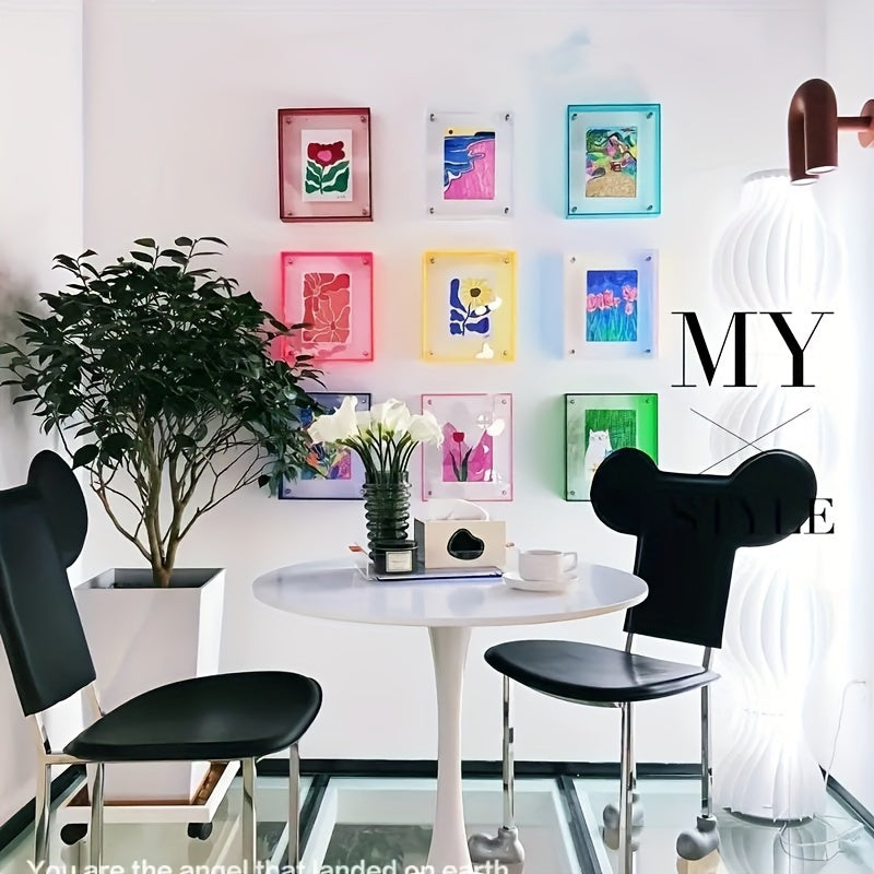 VividFrame - Transparent Colored Photo Frame for Wall & Table