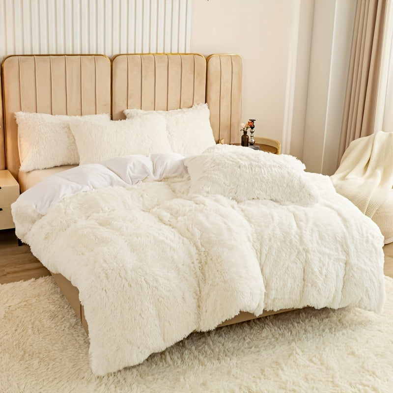 IndulgeNest - Ultra Soft Plush Duvet Cover Set with Zip Closure