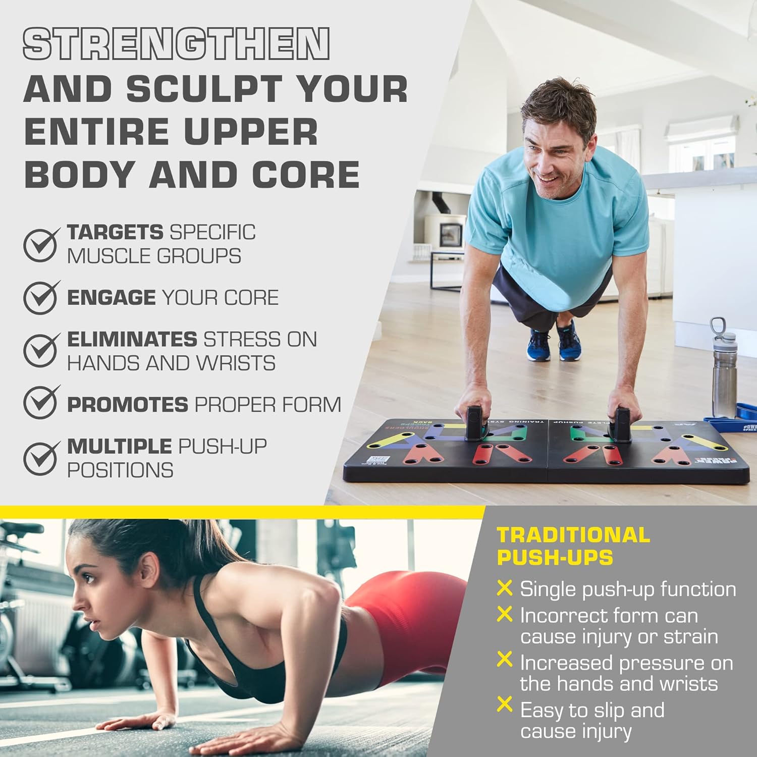 FlexiFit - Planche de pompes pliable à codes couleur