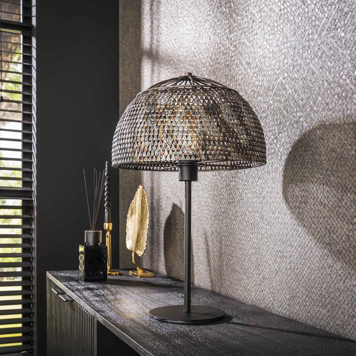 AlfieLamp - Timeless Industrial Table Lamp in Dark Brown