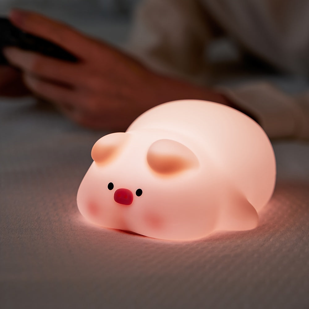 PiggyGlow - Rechargeable USB LED Silicone Night Light