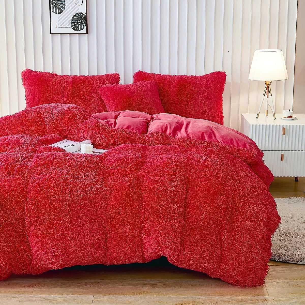 IndulgeNest - Ultra Soft Plush Duvet Cover Set with Zip Closure