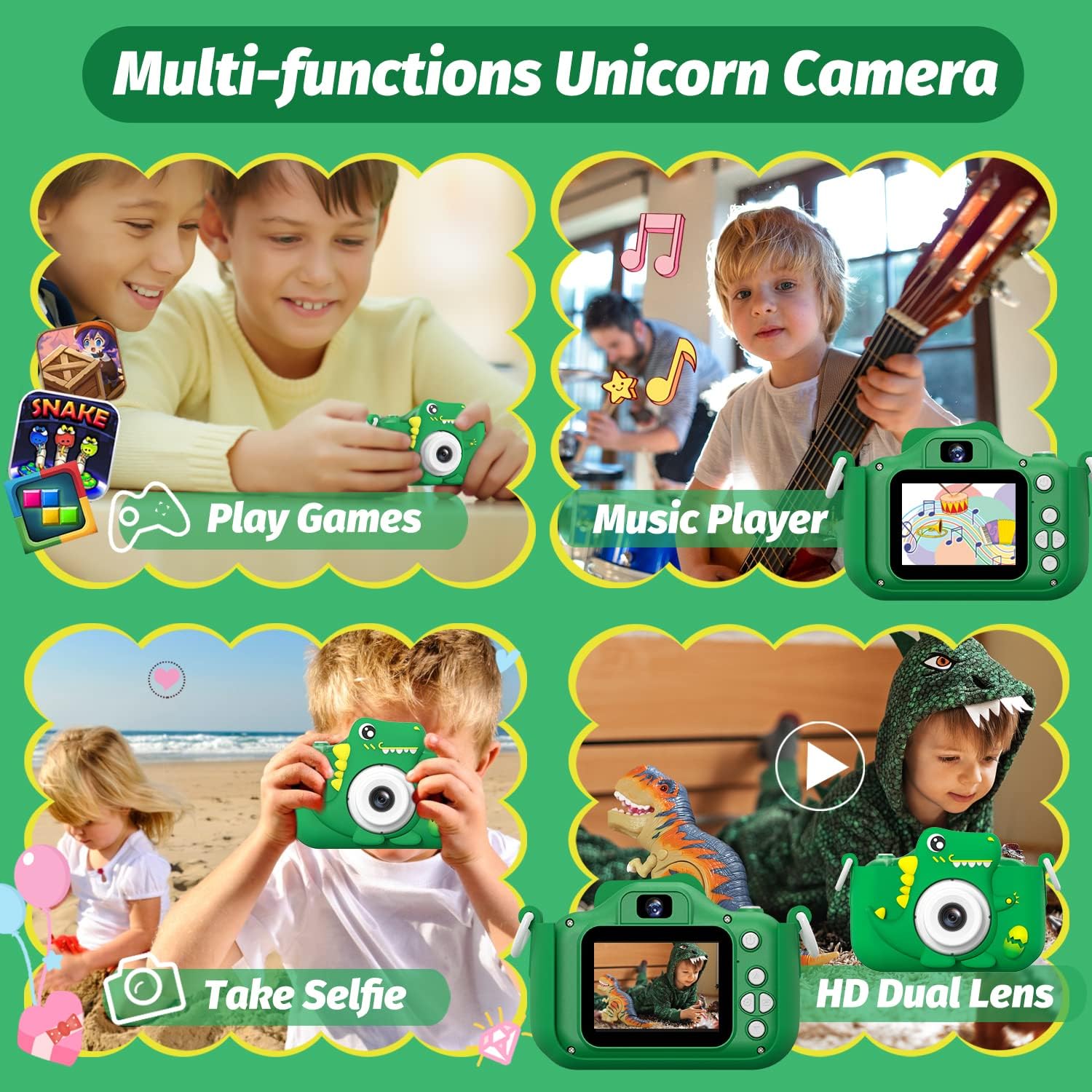 NanoLens - Dinosaur 1080P Camera for Creative Kids