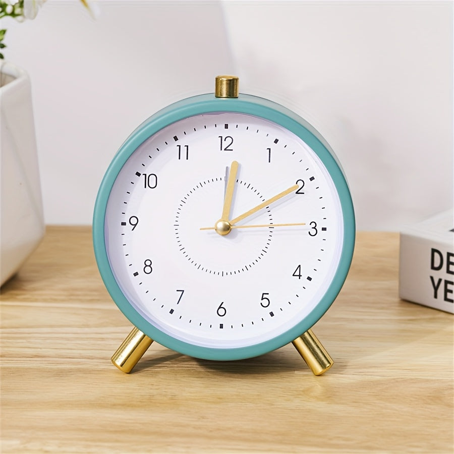 TimeSphere - Round Metal Alarm Clock with Night Light