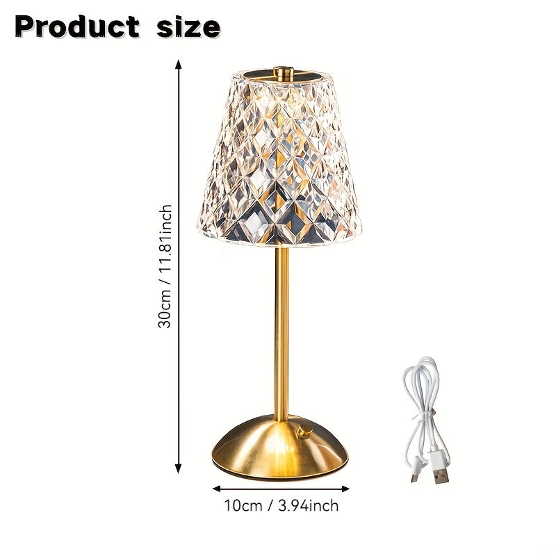 CrystalLux - Elegant Crystal LED Lamp for a Refined Ambiance