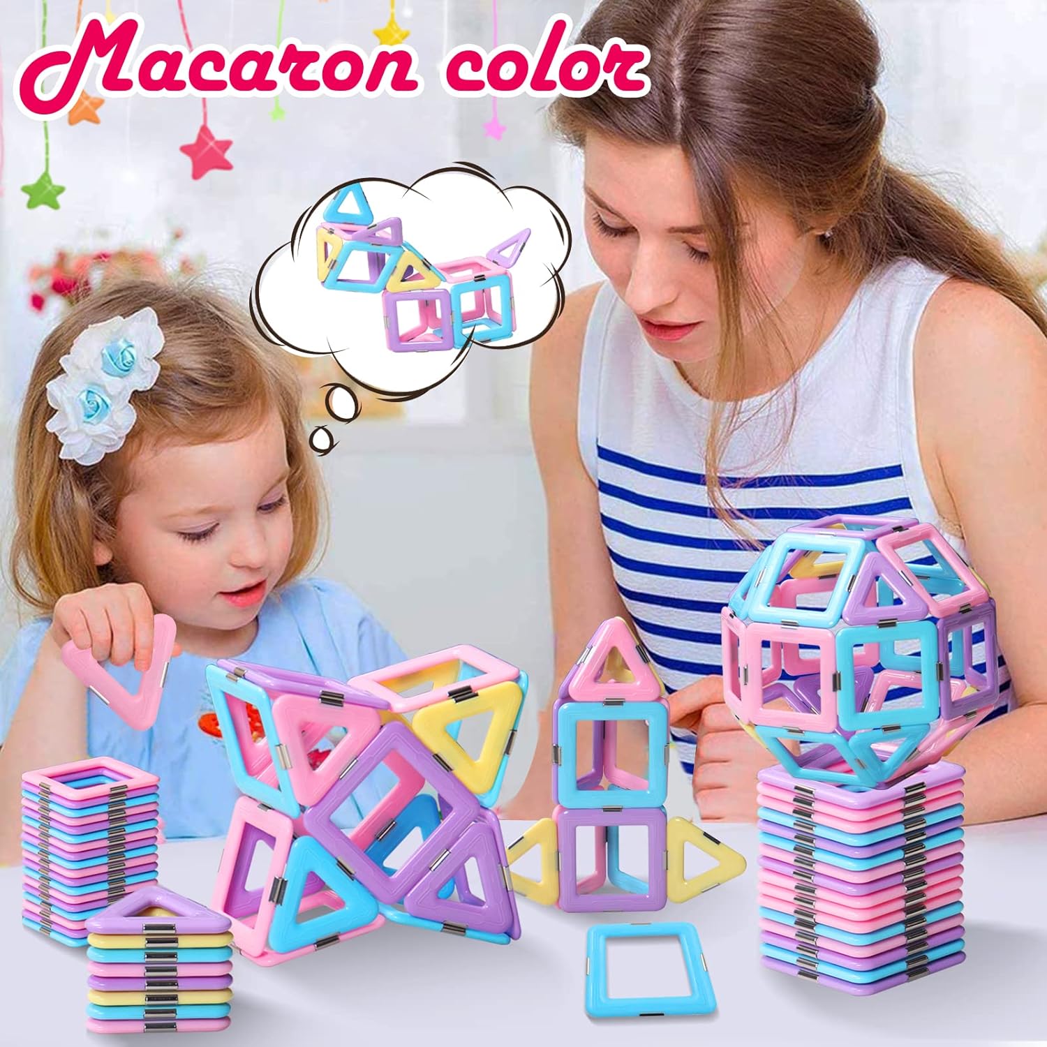 Magnetic Tiles V2 - Creative Building Set for Kids Ages 3+
