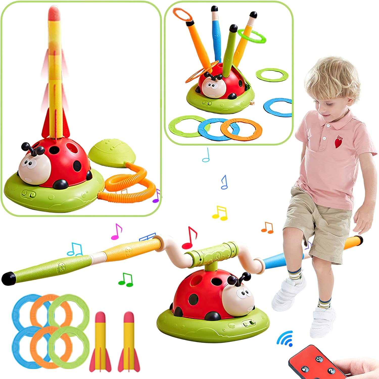 EchoLaunch - 3-in-1 Ring Toss & Rocket Launcher Game for Kids