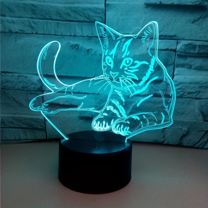 CatGlow - 3D Cat Night Light with 7 Colours