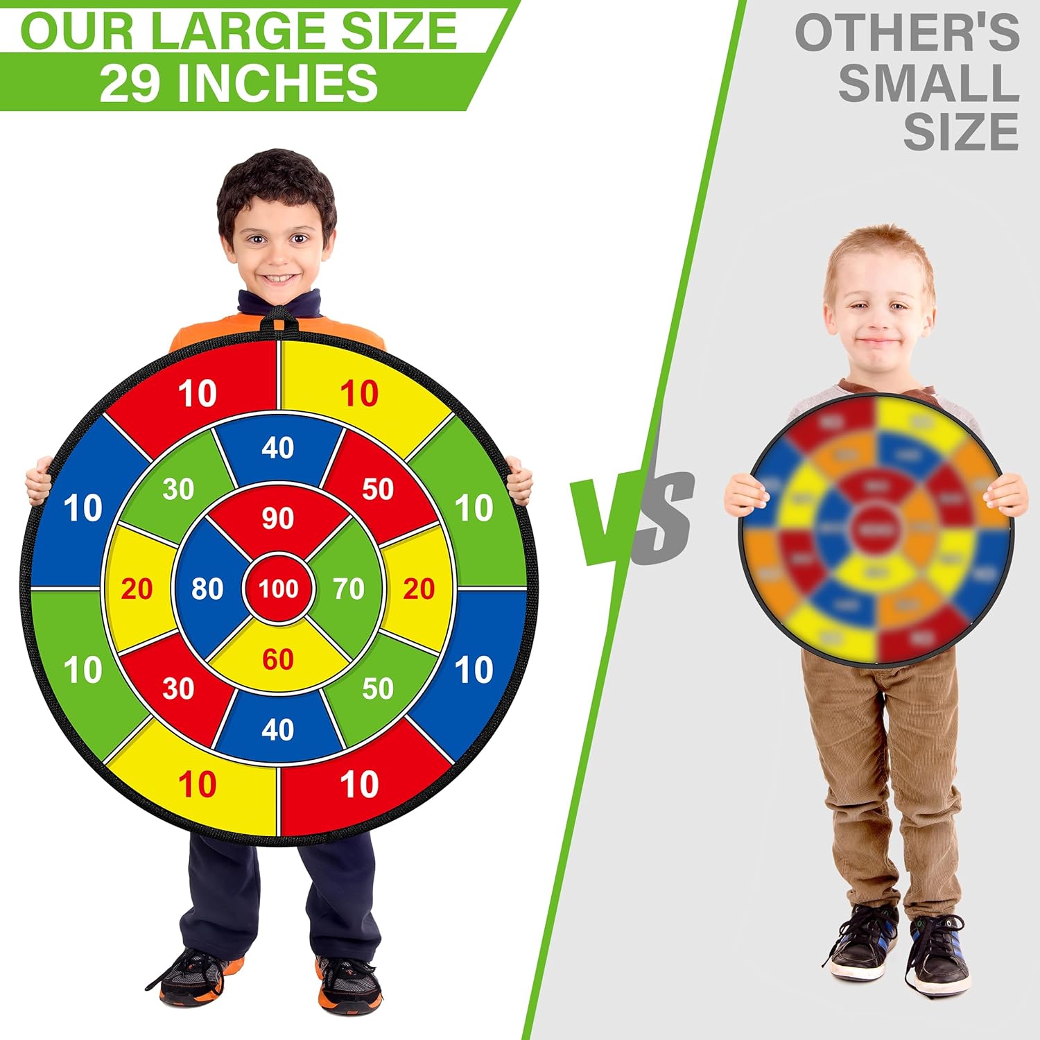 FlickToss - Large Double-Sided Dart Board Game for Kids