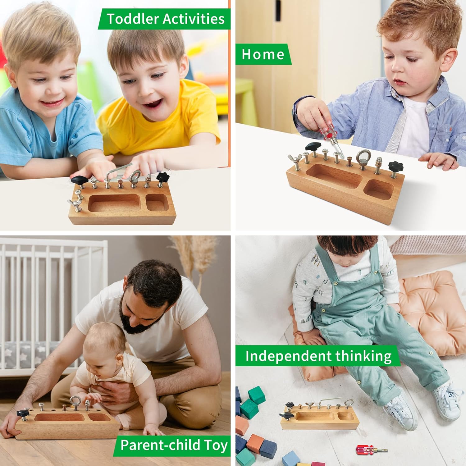 Puzzlox - Wooden Educational Activity Board for Kids