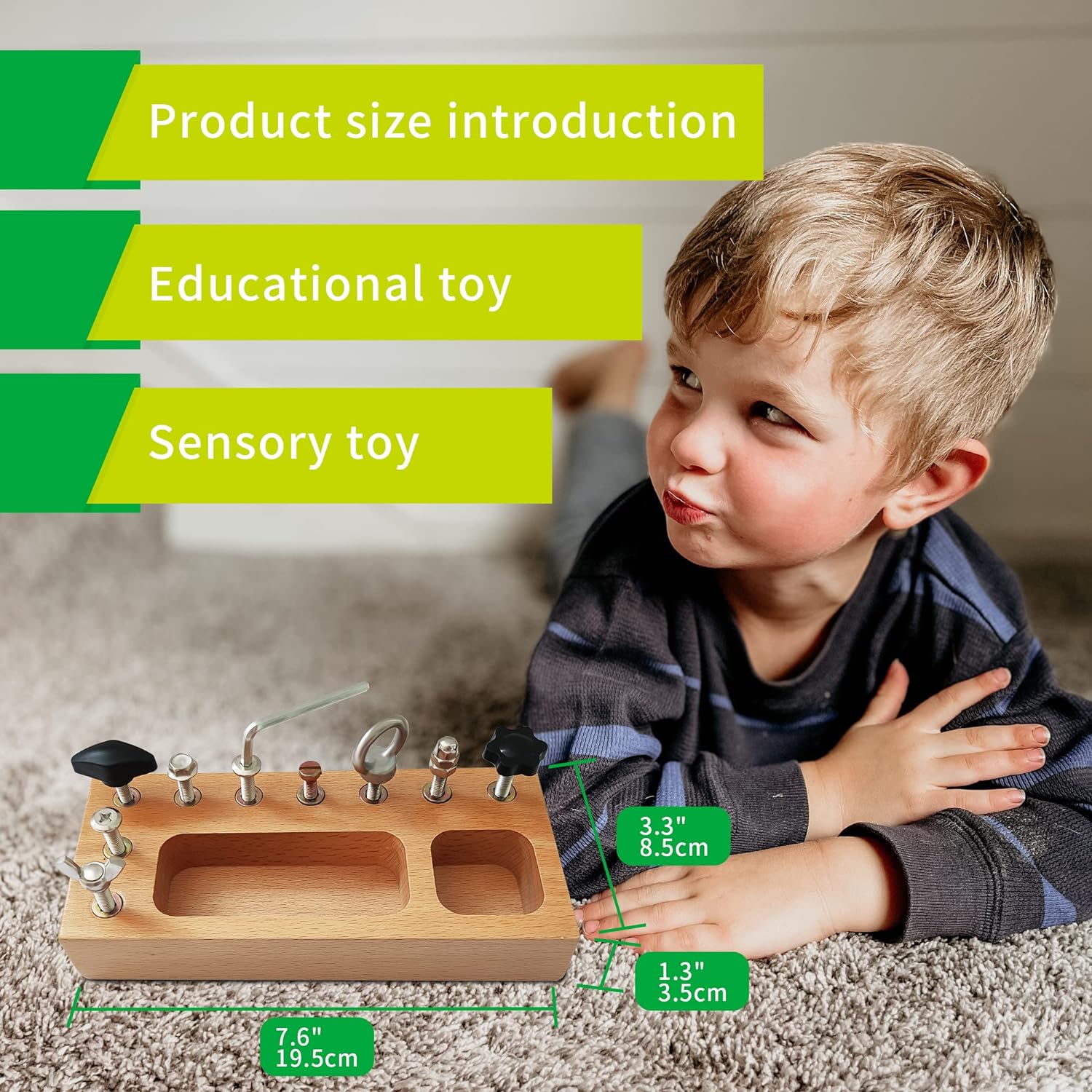 Puzzlox - Wooden Educational Activity Board for Kids