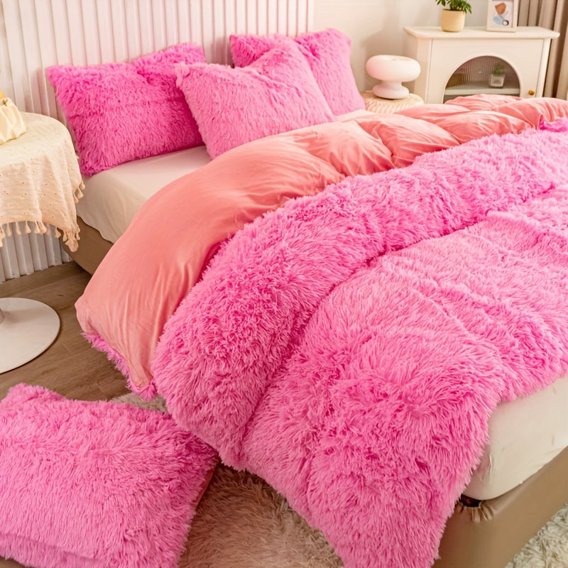 IndulgeNest - Ultra Soft Plush Duvet Cover Set with Zip Closure