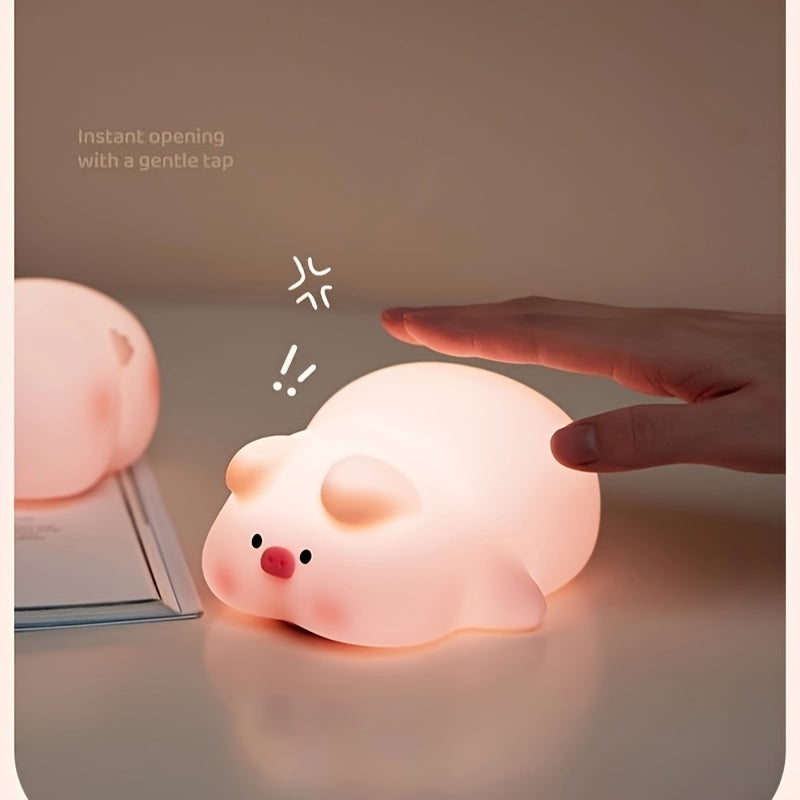 Oswinkle - Pink Pig LED Night Light for Kids