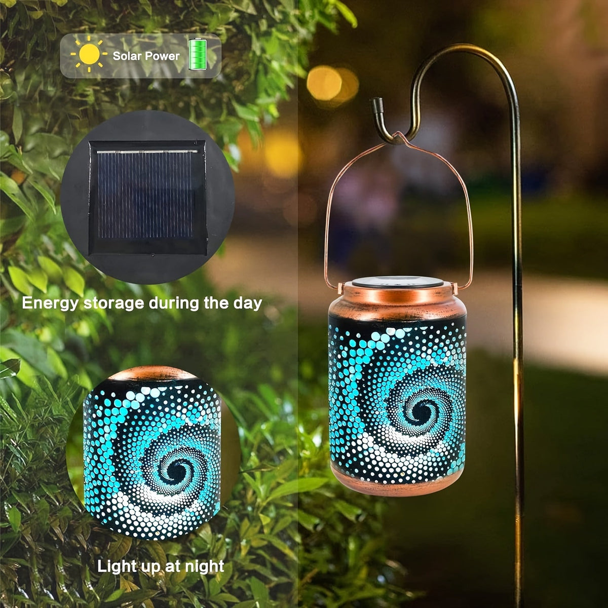 Vindori - Modern LED Solar Lantern for Outdoor Spaces