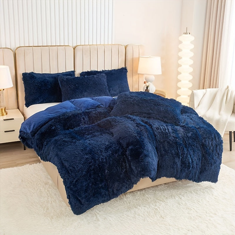 IndulgeNest - Ultra Soft Plush Duvet Cover Set with Zip Closure