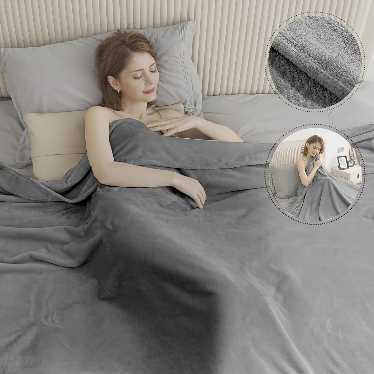 UltraSoft - Reversible Ultra-Soft Fleece Throw Blanket