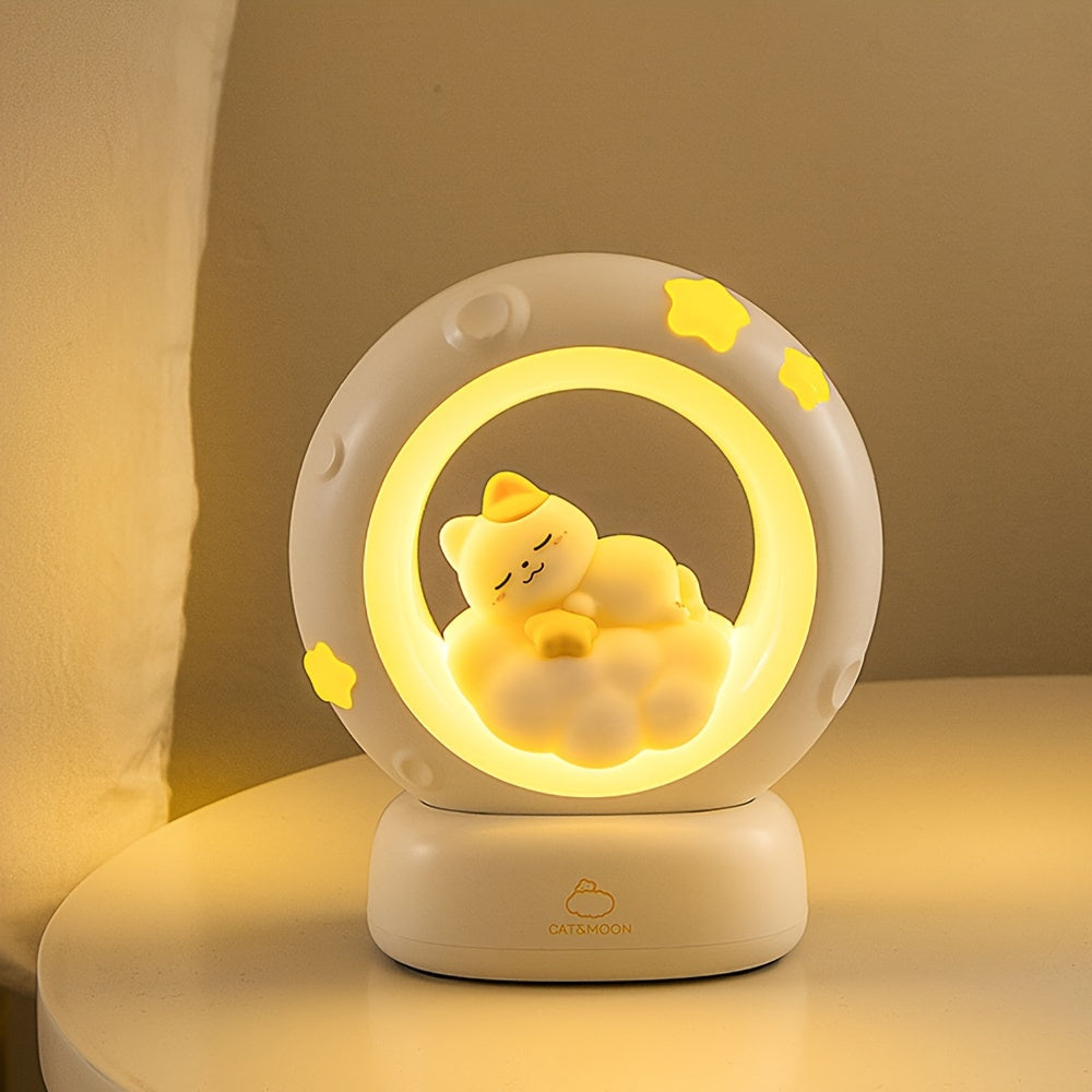 SleepyCat Lamp - Dimmable USB LED Cat Night Light