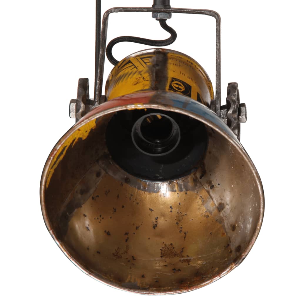 Industrial Triangle - Hand-Painted 3-Shade Pendant Light