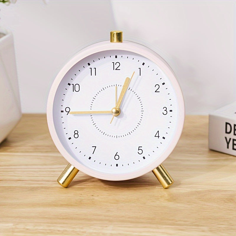 TimeSphere - Round Metal Alarm Clock with Night Light