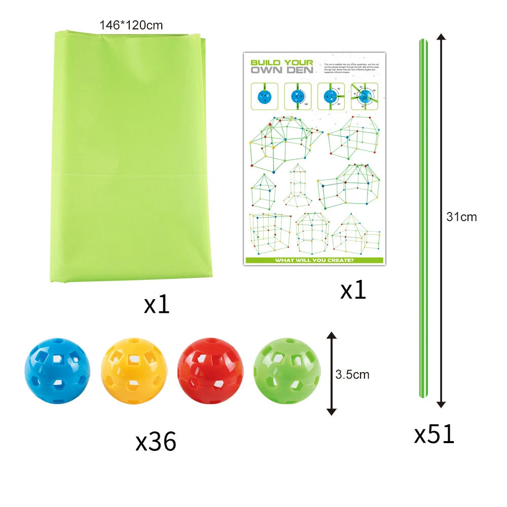 FortCraft Kids - Creative Fort Building Set for Children