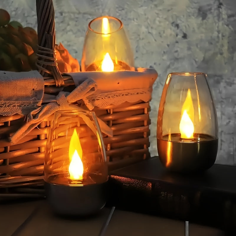 SolarCandle - Solar-Powered LED Tea Light for Decor