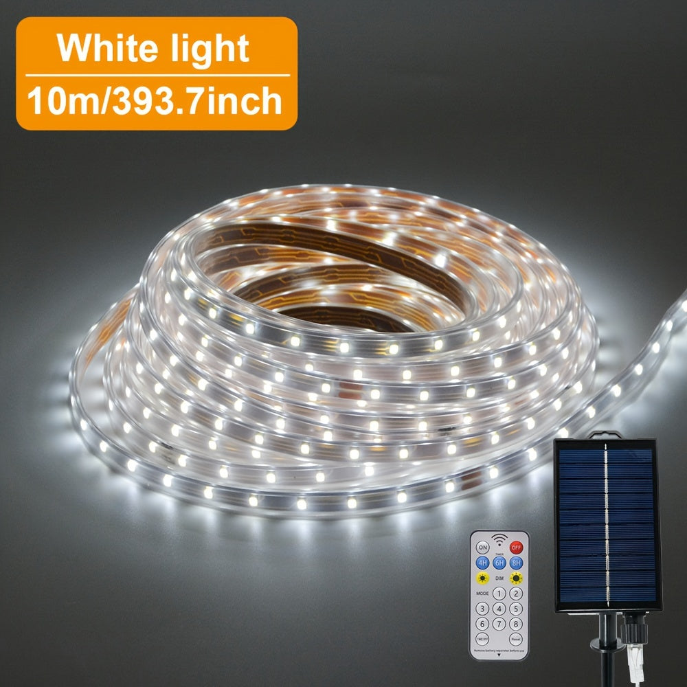 SolarFlex Light - Flexible Solar LED Strip with Remote Control for Outdoor Use