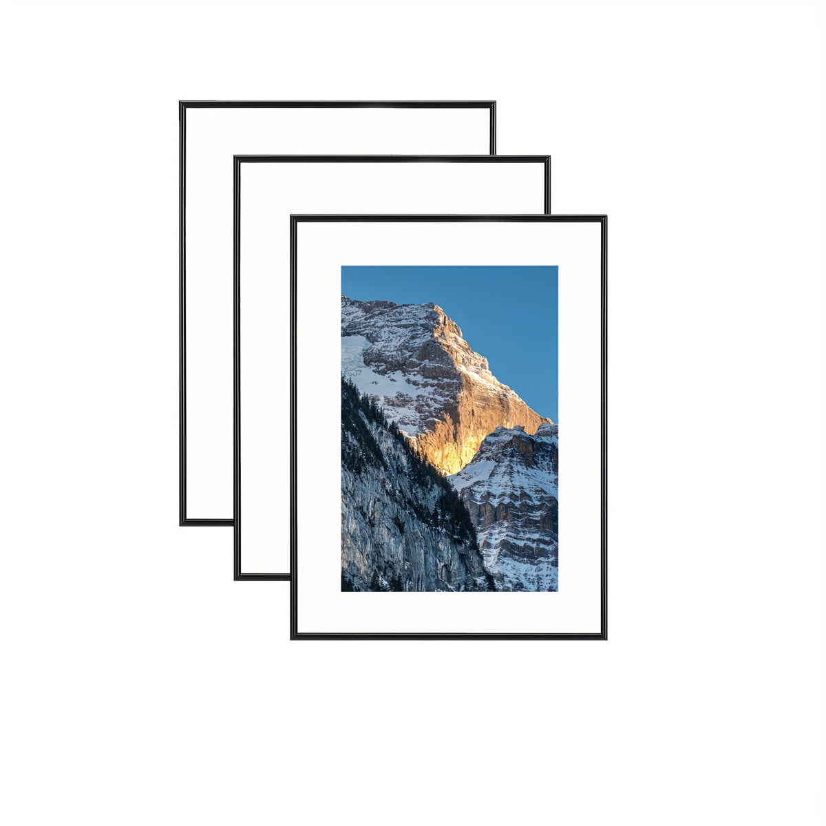 FrameSet - Set of 3 Elegant Photo Frames for Wall and Table