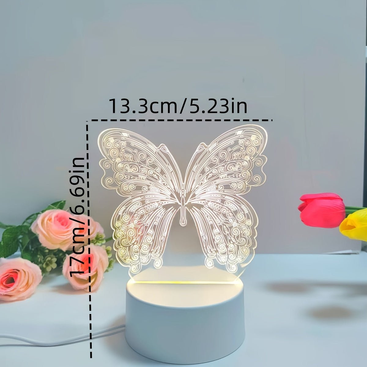ButterflyGlow Lamp - Geometric 3D Butterfly LED Night Light