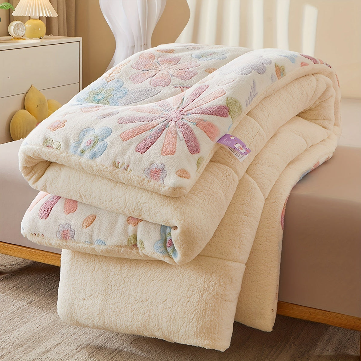 FloralDream - Soft Winter Fleece Duvet with Floral Print