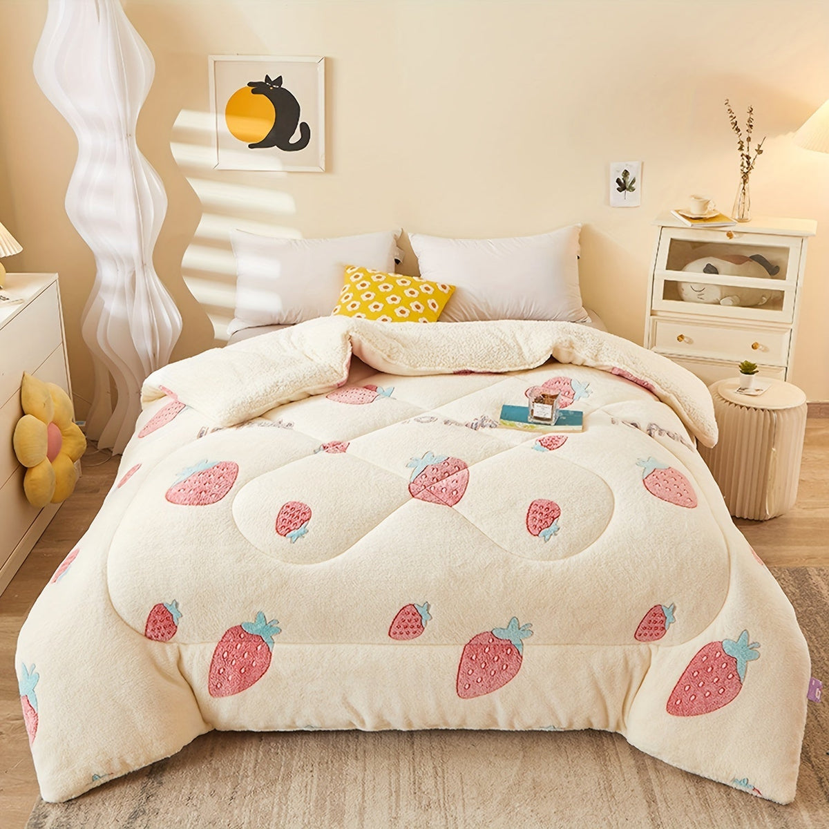 FloralDream - Soft Winter Fleece Duvet with Floral Print