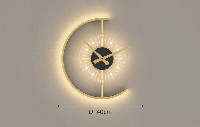 Elumora - Modern LED Wall Clock with Ambient Lighting
