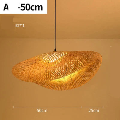 RayaLicht - Suspension en rotin artisanale pour intérieur