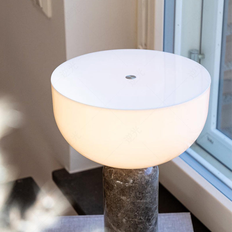 MarbleLuxe Lamp - Marble Table Lamp with Gold Accents
