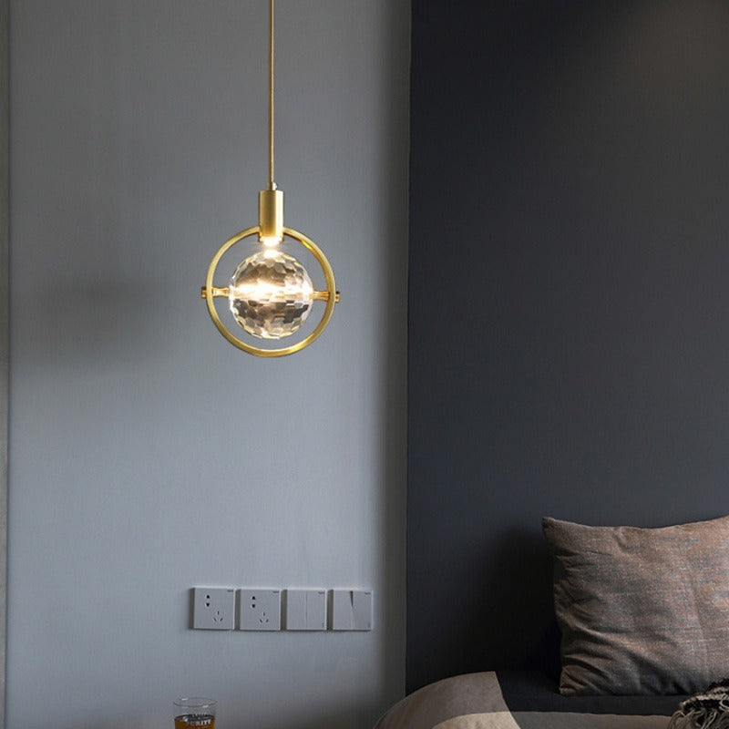 CrystalChic Pendant - LED Ring Light with Sparkling Crystals