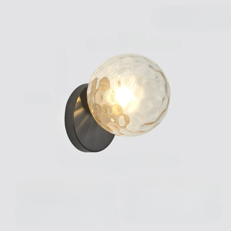 GleamGold - Elegant Gold Glass Wall Sconce